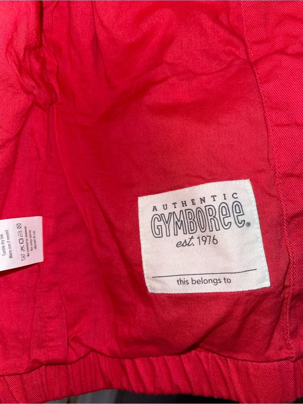 Gymboree Girls' Red Bomber Jacket with Bow Pockets